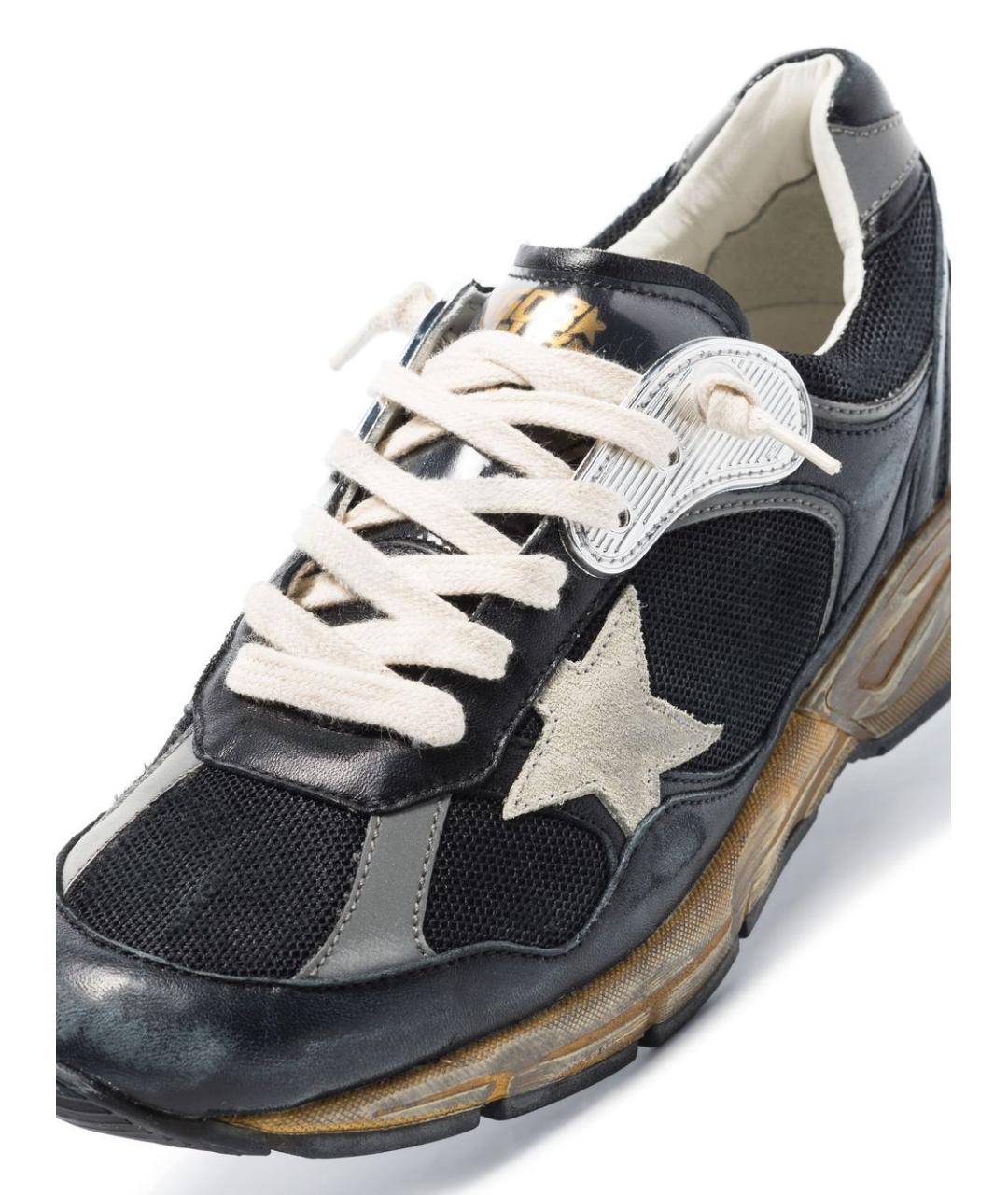 GOLDEN GOOSE DELUXE BRAND Черные кожаные кроссовки, фото 2