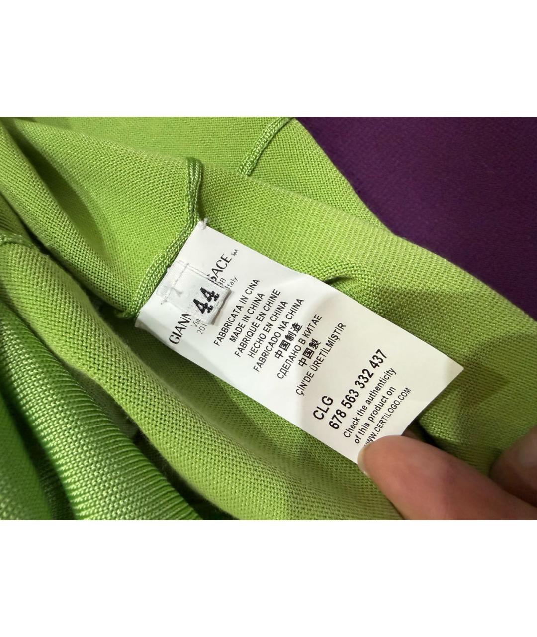 VERSACE COLLECTION Салатовый вискозный кардиган, фото 4