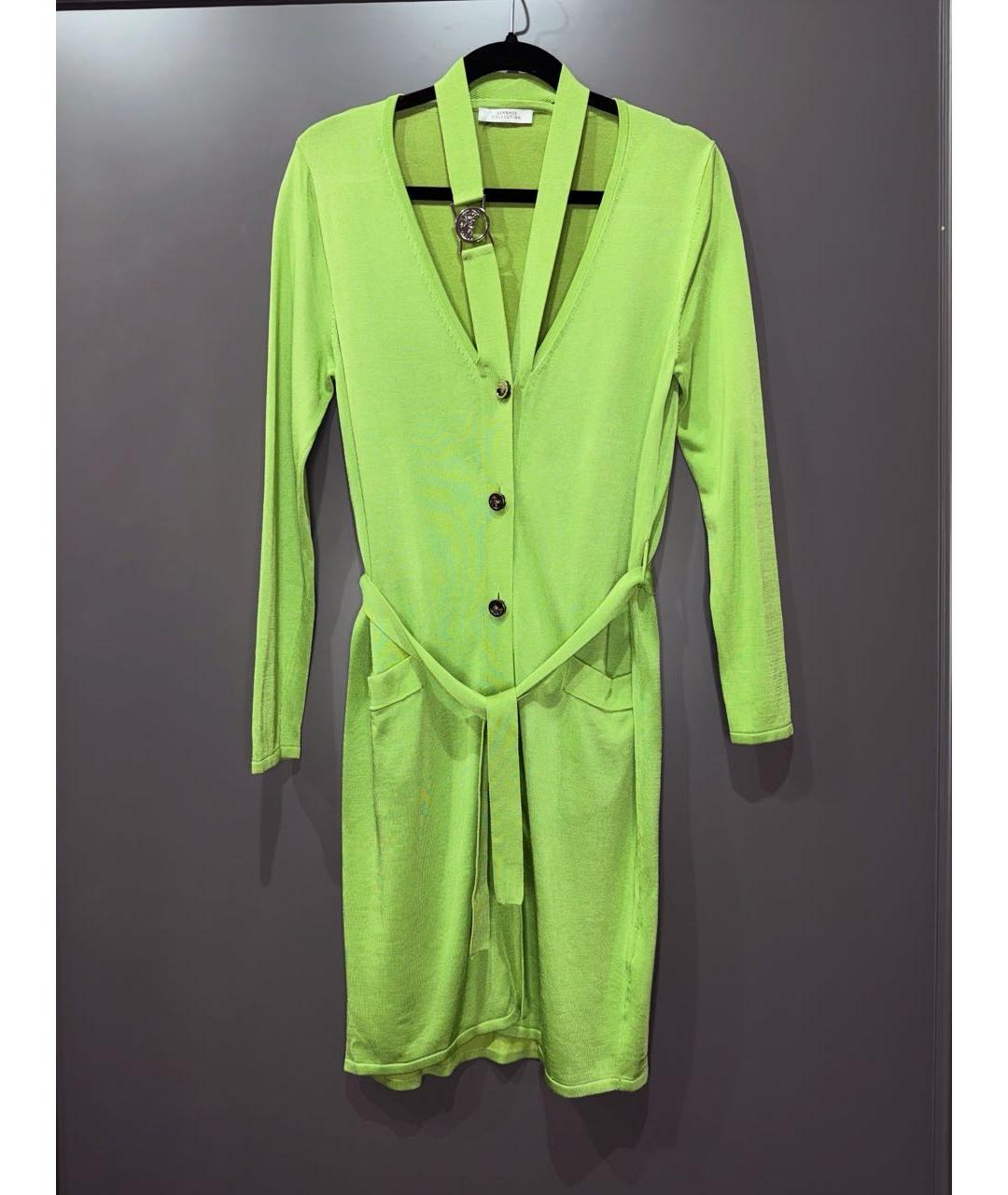 VERSACE COLLECTION Салатовый вискозный кардиган, фото 2