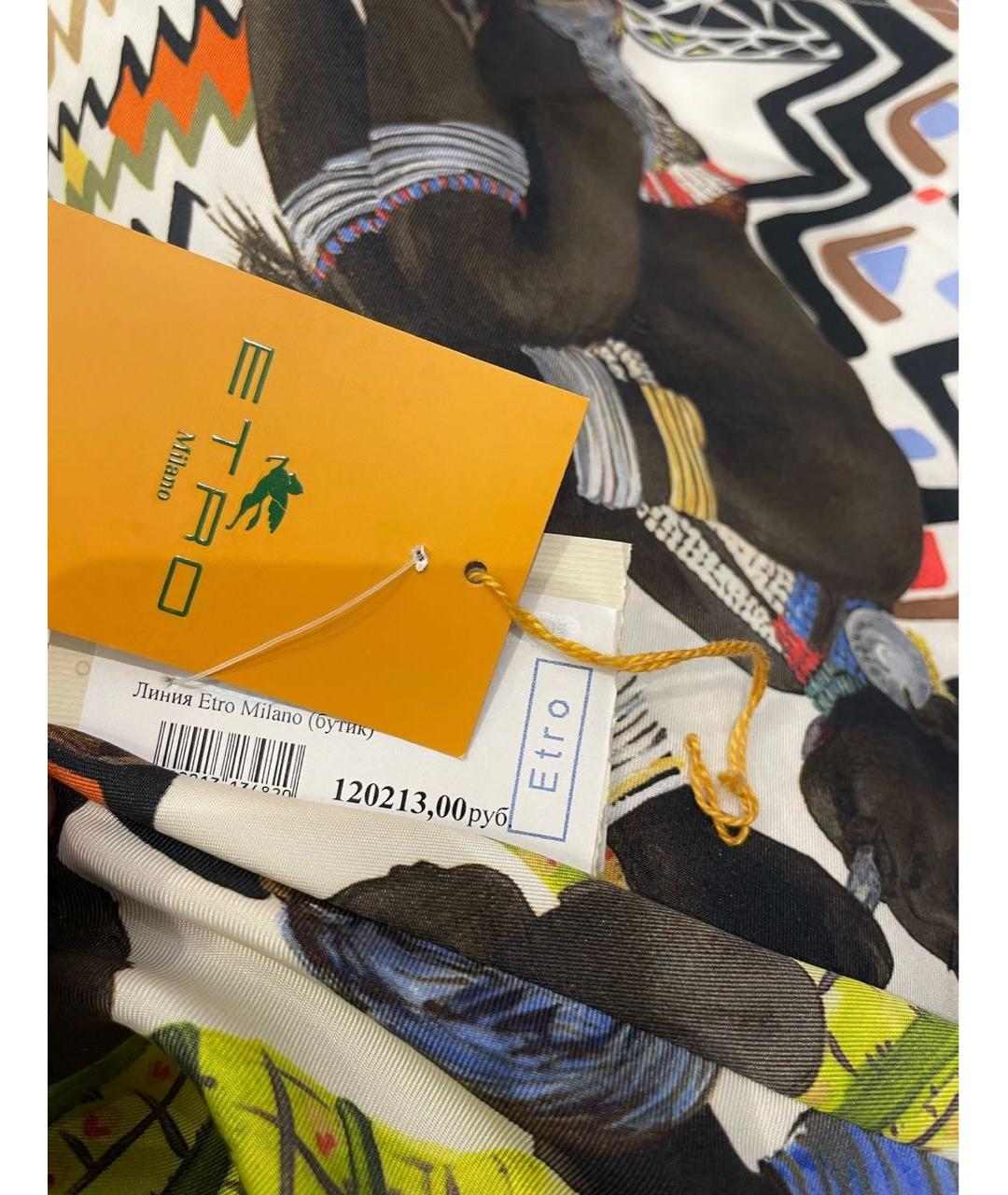 ETRO Мульти шелковая юбка миди, фото 4