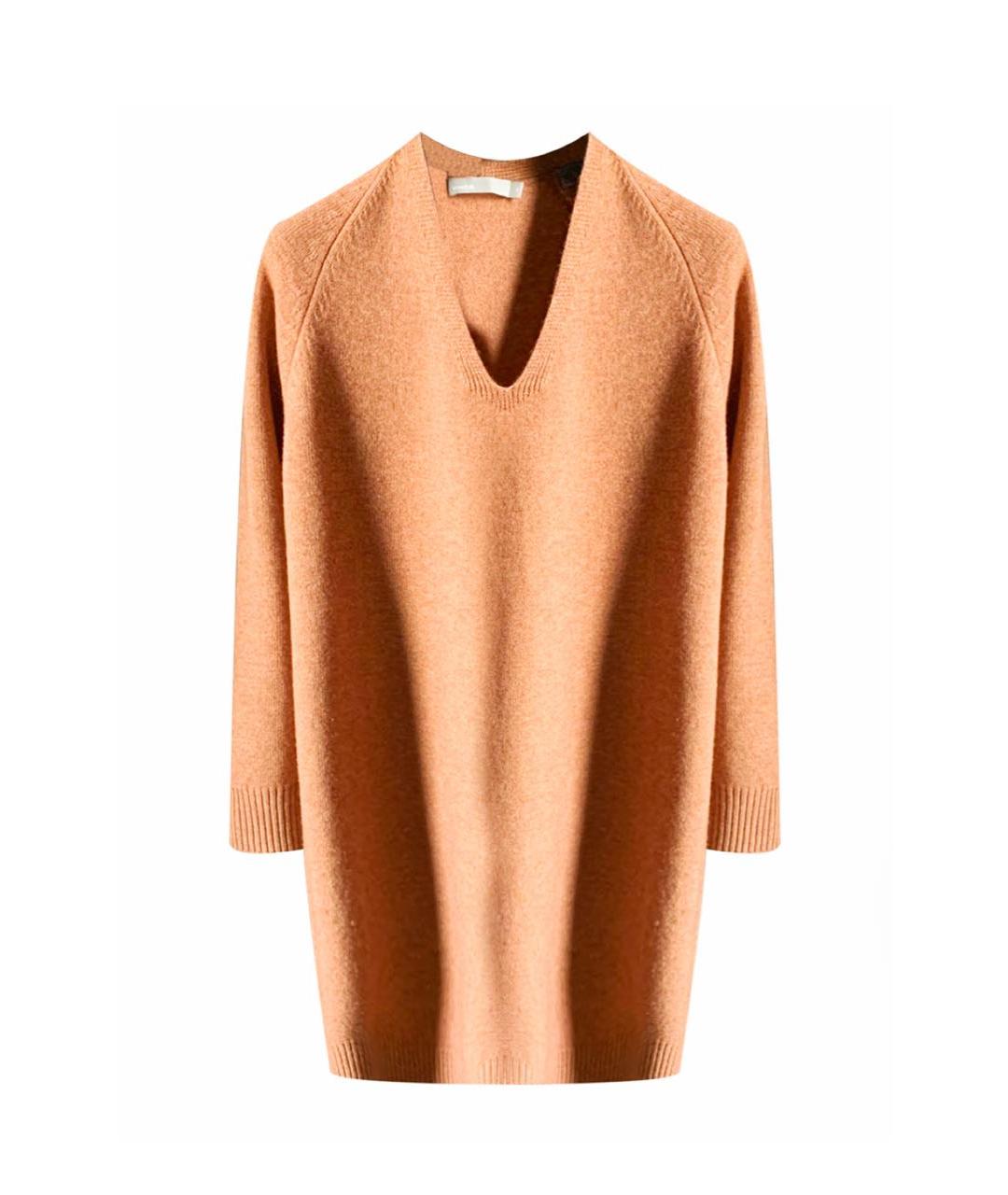 VINCE Коричневое кашемировое платье, фото 6