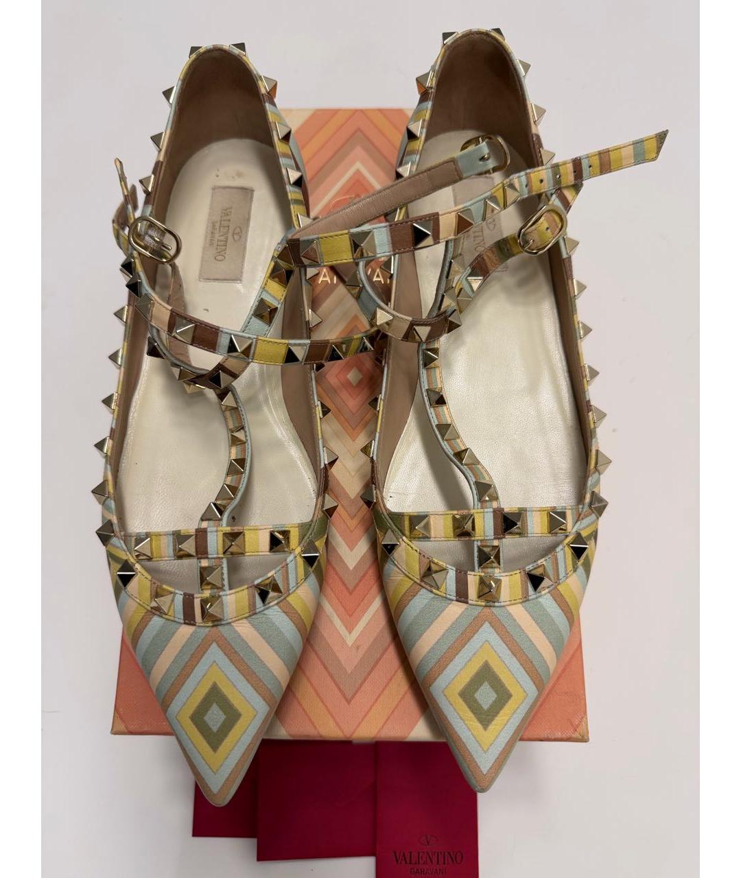 VALENTINO Мульти кожаные балетки, фото 2