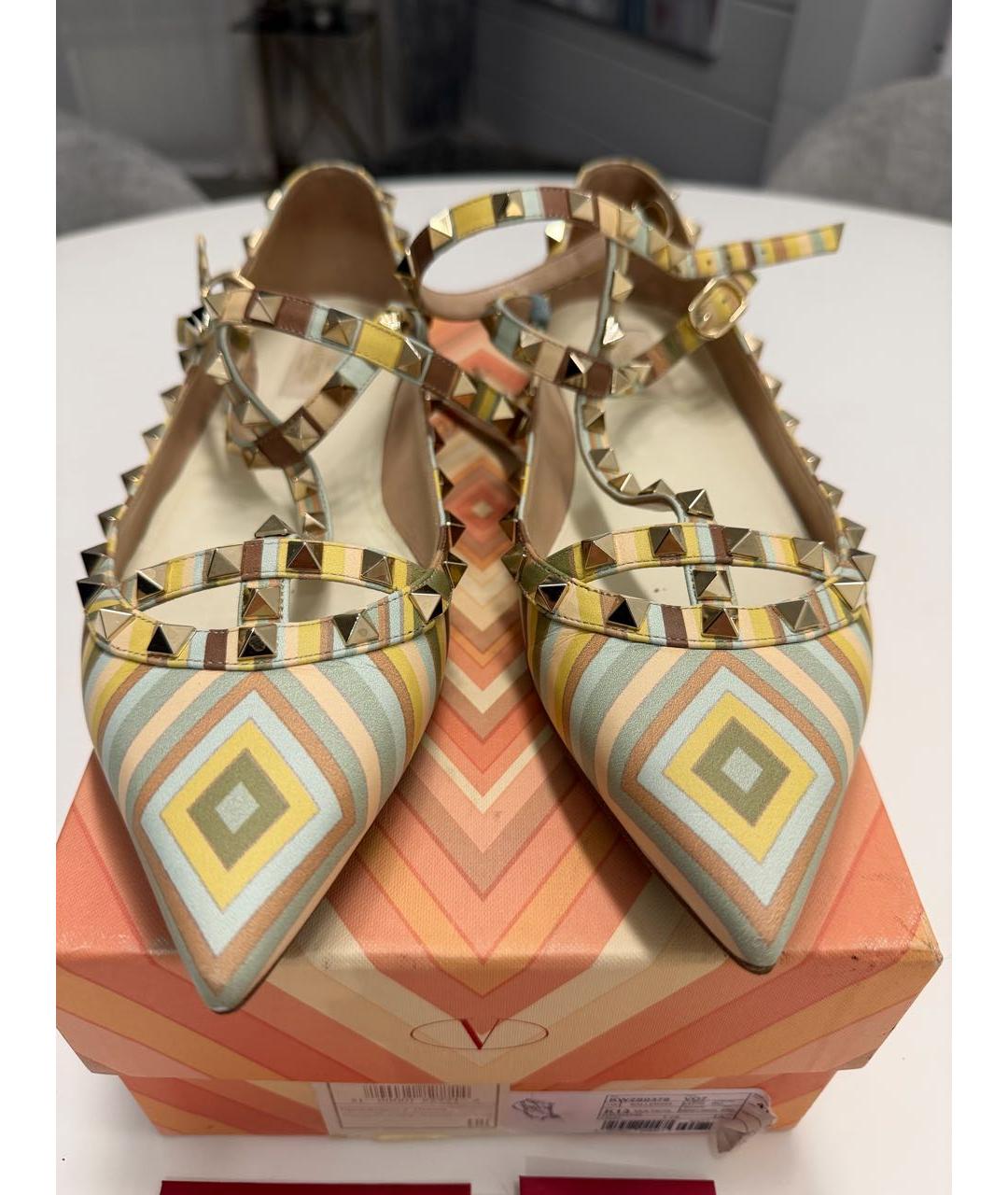 VALENTINO Мульти кожаные балетки, фото 5