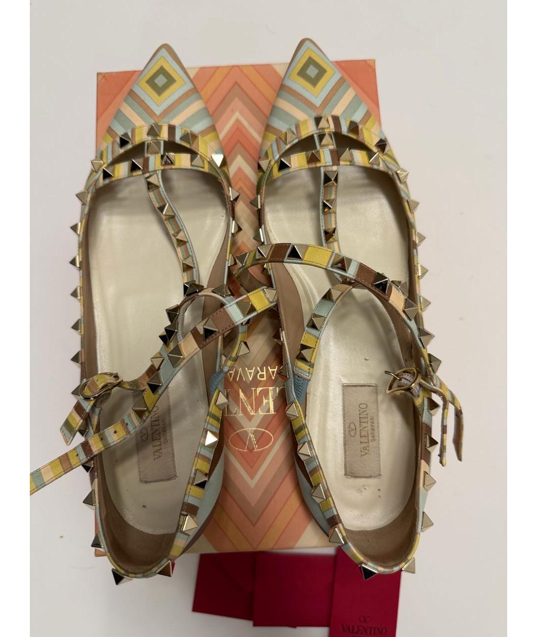 VALENTINO Мульти кожаные балетки, фото 3