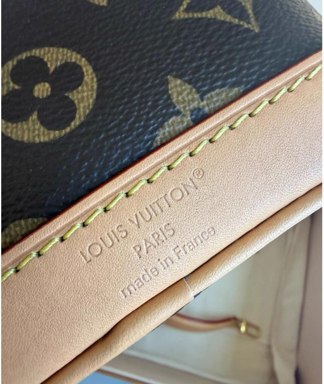 LOUIS VUITTON Коричневая сумка с короткими ручками, фото 3