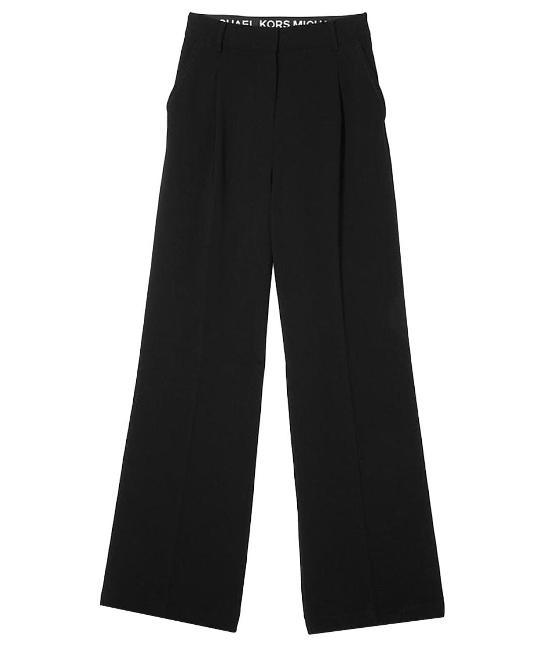 MICHAEL MICHAEL KORS Черные ацетатные брюки широкие, фото 1