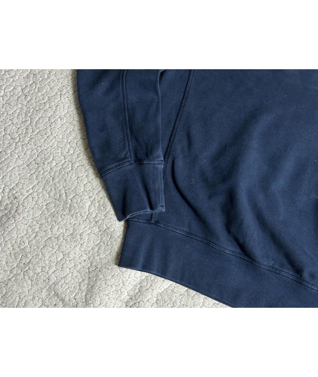 STONE ISLAND Темно-синий хлопковый джемпер / свитер, фото 5