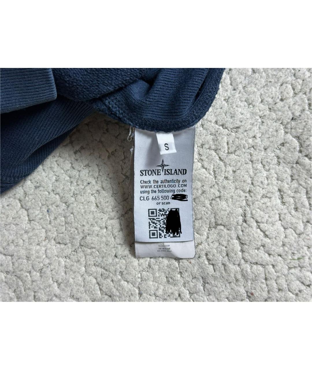 STONE ISLAND Темно-синий хлопковый джемпер / свитер, фото 6