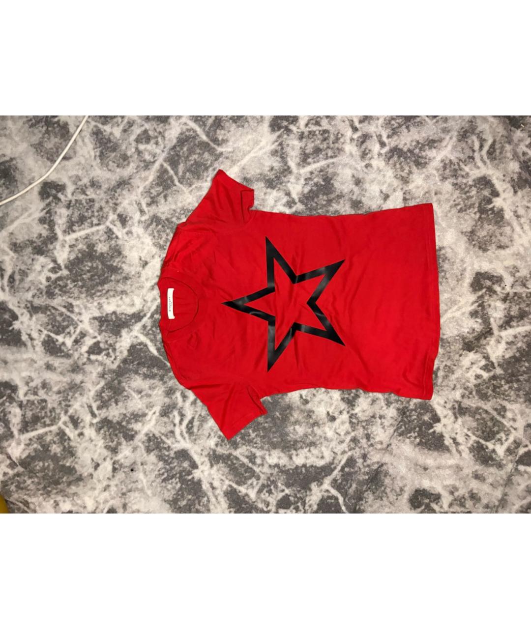 GIVENCHY Красная хлопковая футболка, фото 6