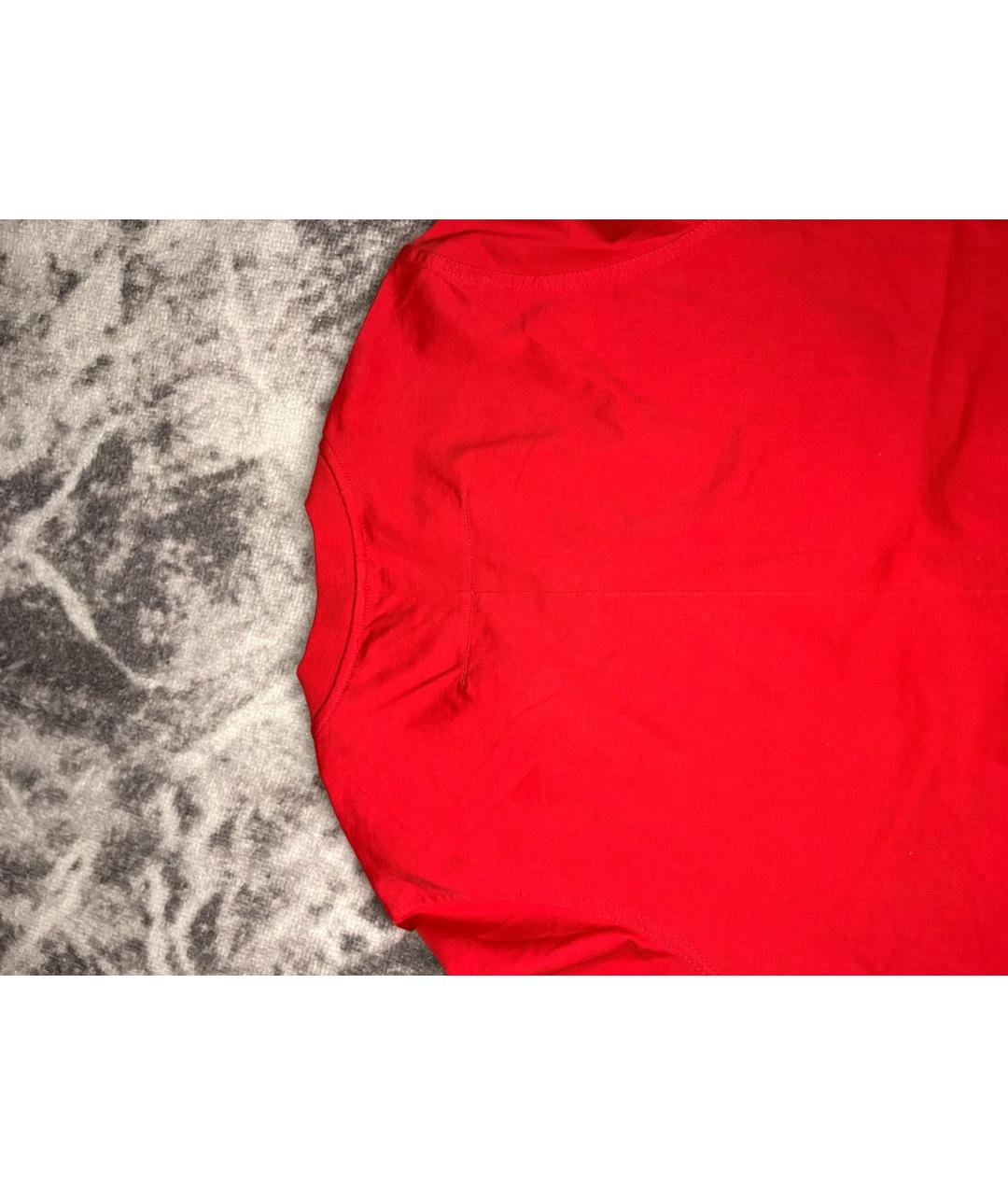 GIVENCHY Красная хлопковая футболка, фото 2