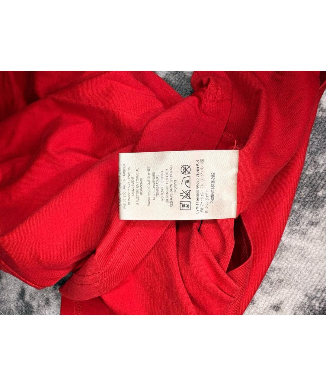 GIVENCHY Красная хлопковая футболка, фото 5