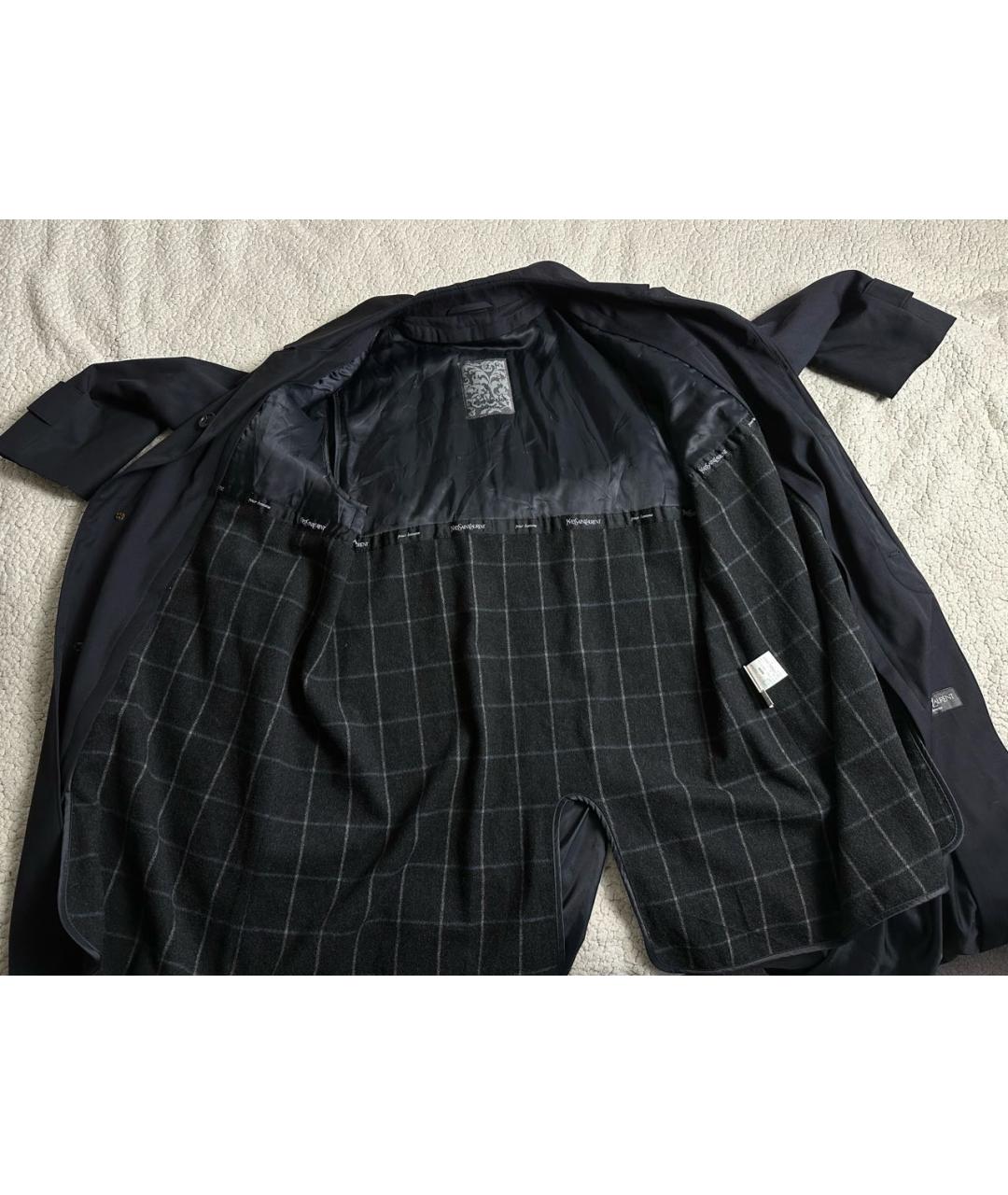 YVES SAINT LAURENT BEAUTY Черный полиэстеровый тренч / плащ, фото 5