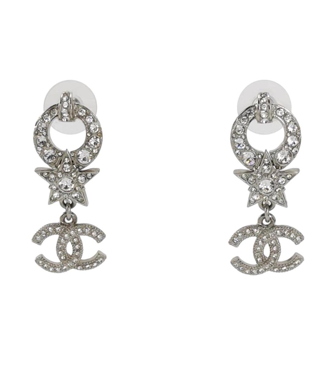 CHANEL Серебряные металлические серьги, фото 1