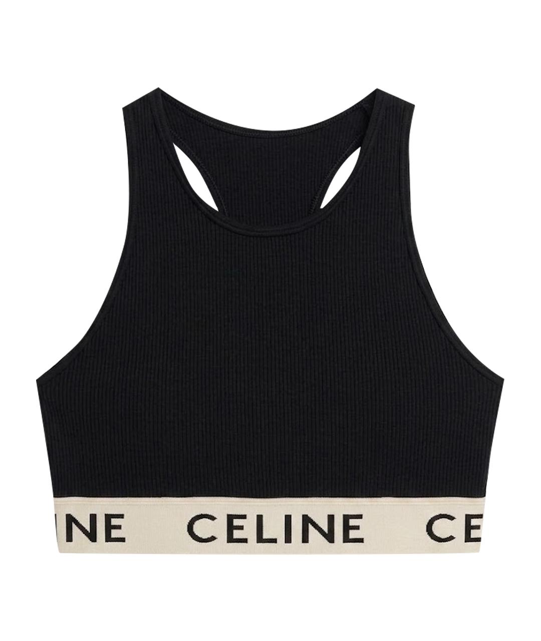 CELINE Черная майка, фото 1