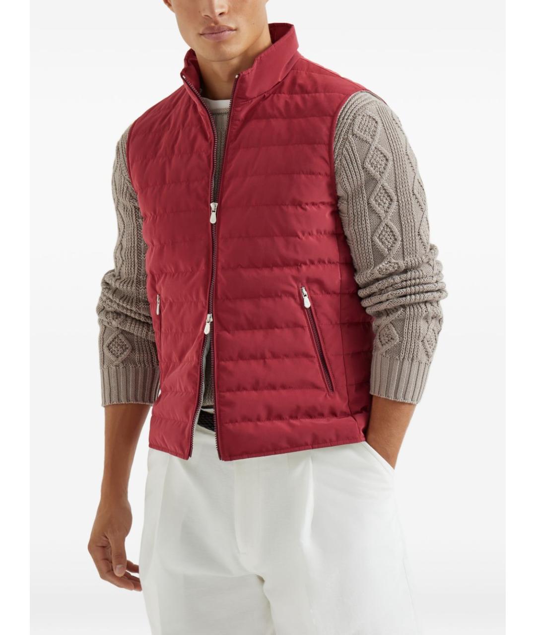 BRUNELLO CUCINELLI Красный полиэстеровый жилет, фото 3