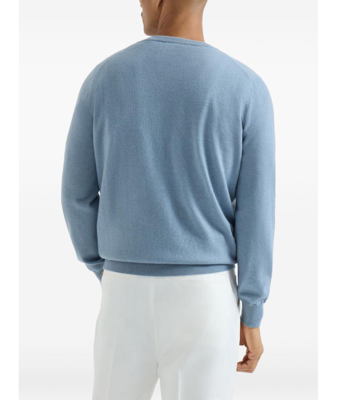 BRUNELLO CUCINELLI Голубой джемпер / свитер, фото 2