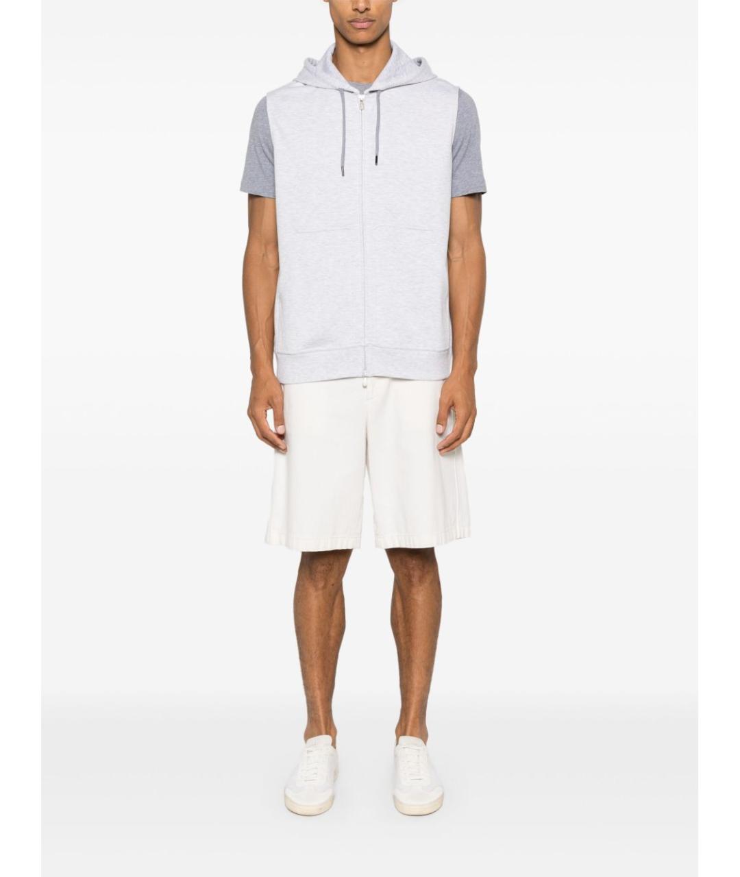 BRUNELLO CUCINELLI Серая хлопковая жилетка, фото 5