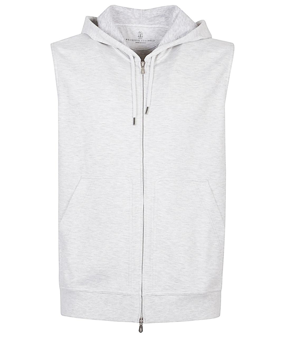 BRUNELLO CUCINELLI Серая хлопковая жилетка, фото 1