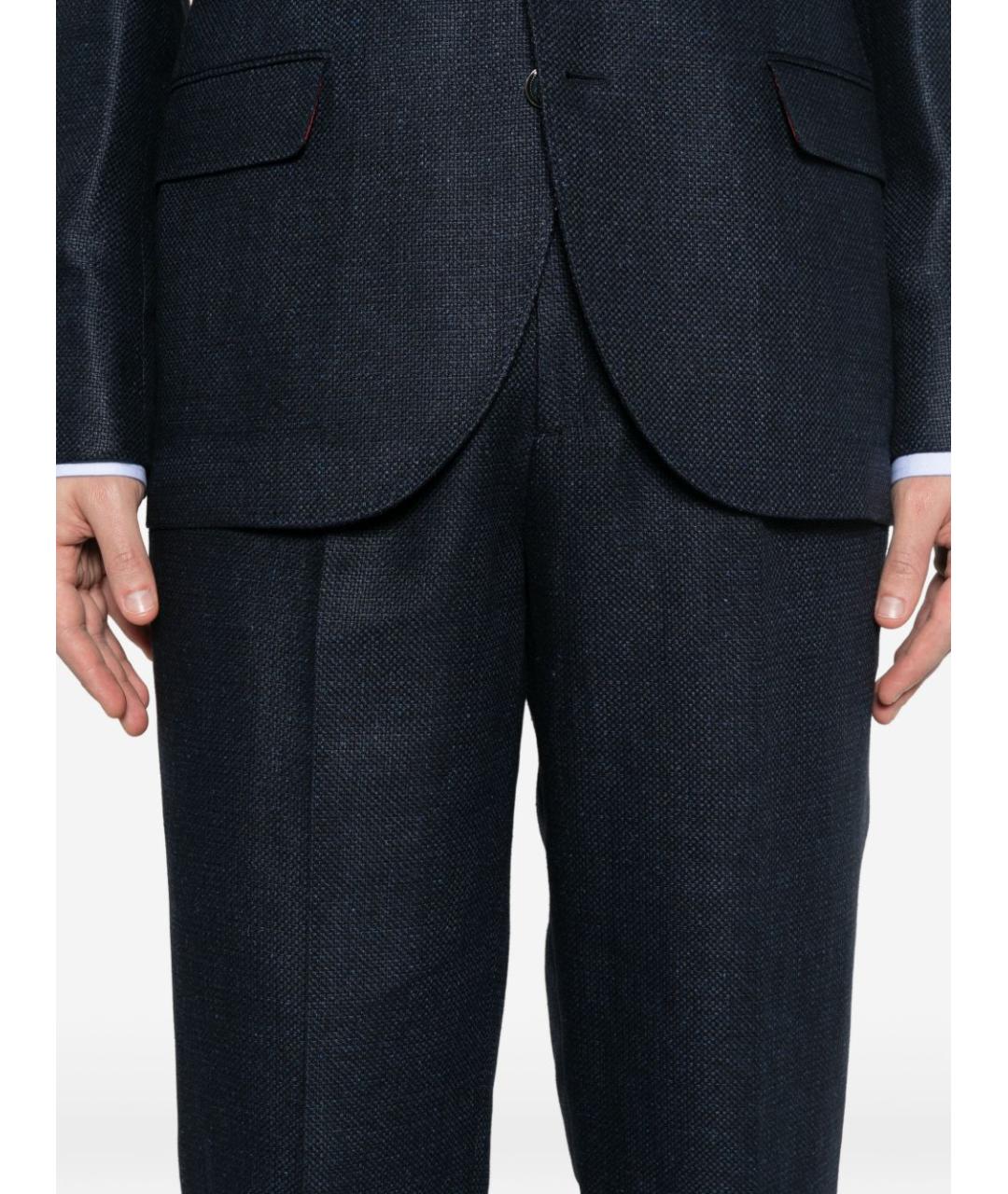 BRUNELLO CUCINELLI Синий классический костюм, фото 4