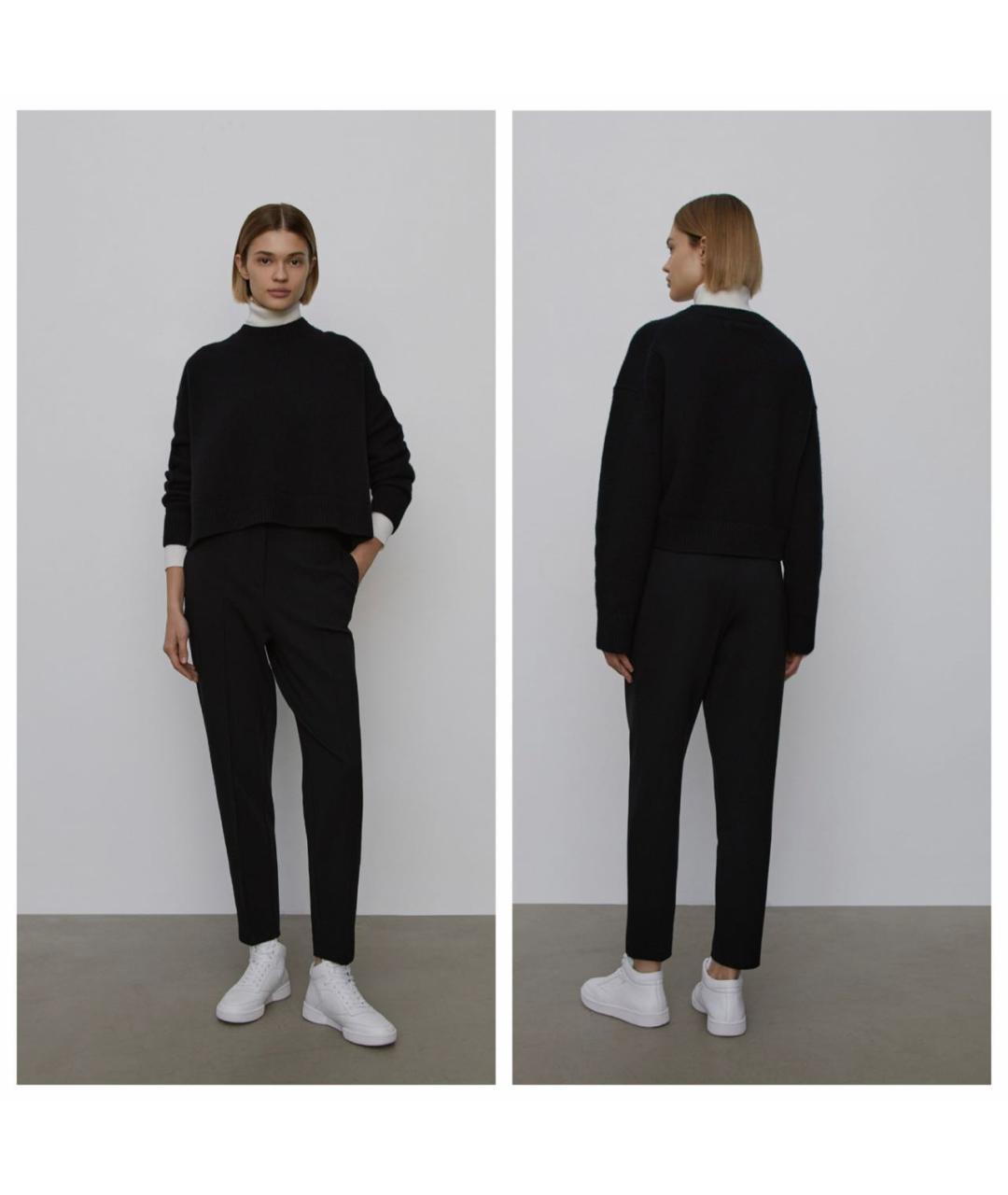 12 STOREEZ Черные вискозные прямые брюки, фото 2