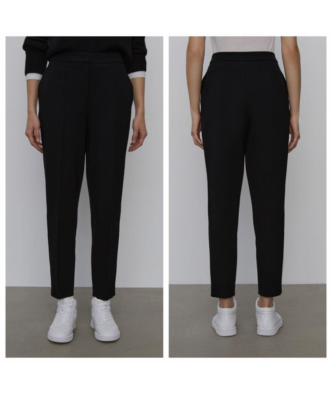 12 STOREEZ Черные вискозные прямые брюки, фото 3