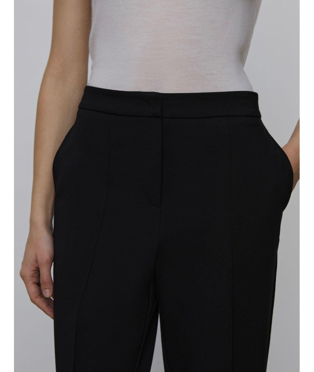 12 STOREEZ Черные вискозные прямые брюки, фото 4