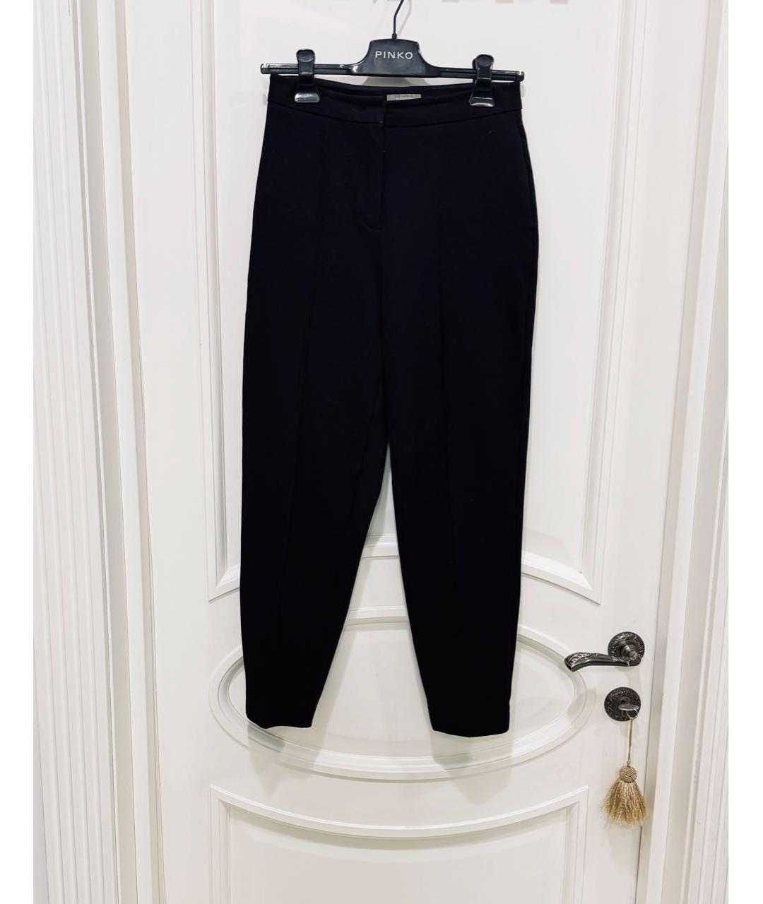 12 STOREEZ Черные вискозные прямые брюки, фото 5