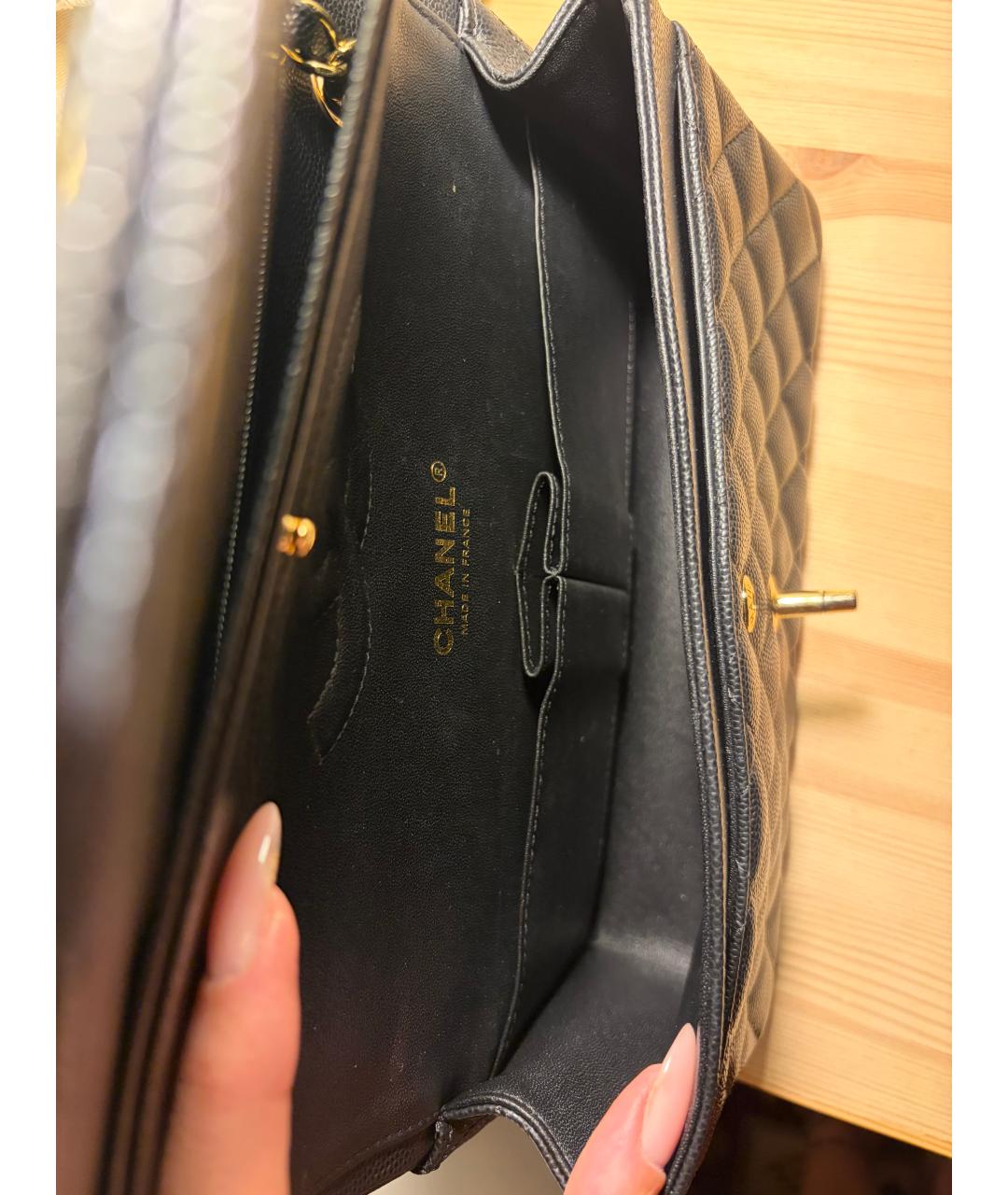 CHANEL Черная кожаная сумка через плечо, фото 4