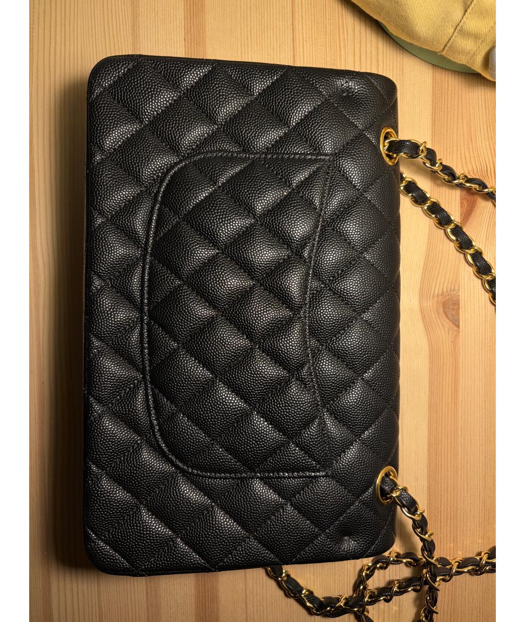 CHANEL Черная кожаная сумка через плечо, фото 3