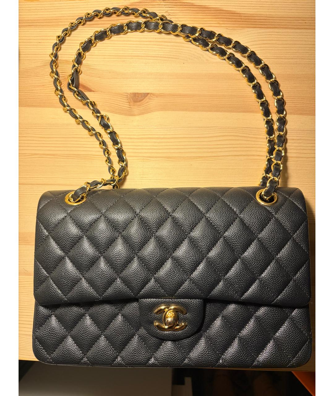 CHANEL Черная кожаная сумка через плечо, фото 5