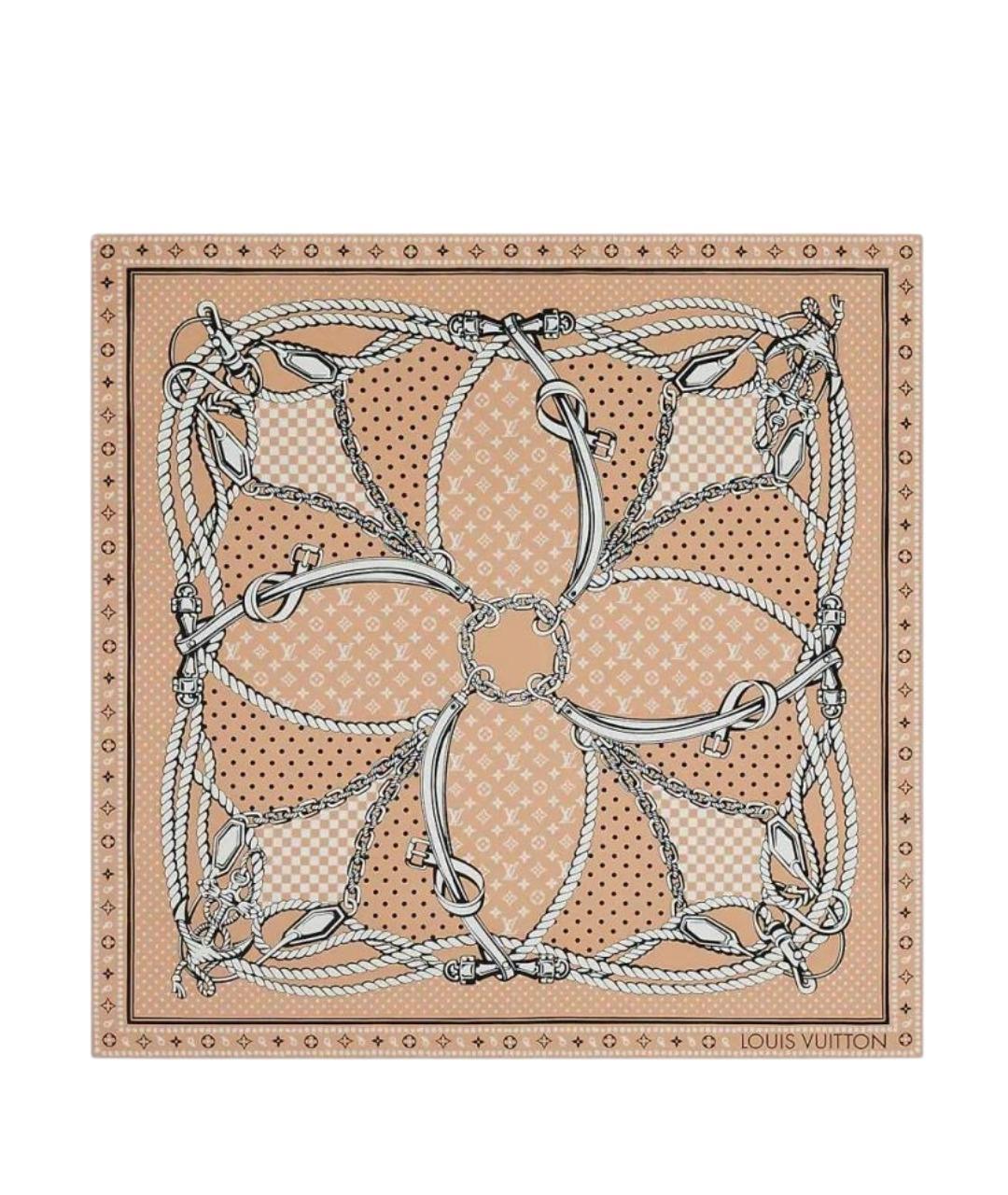 LOUIS VUITTON Бежевый шарф, фото 1