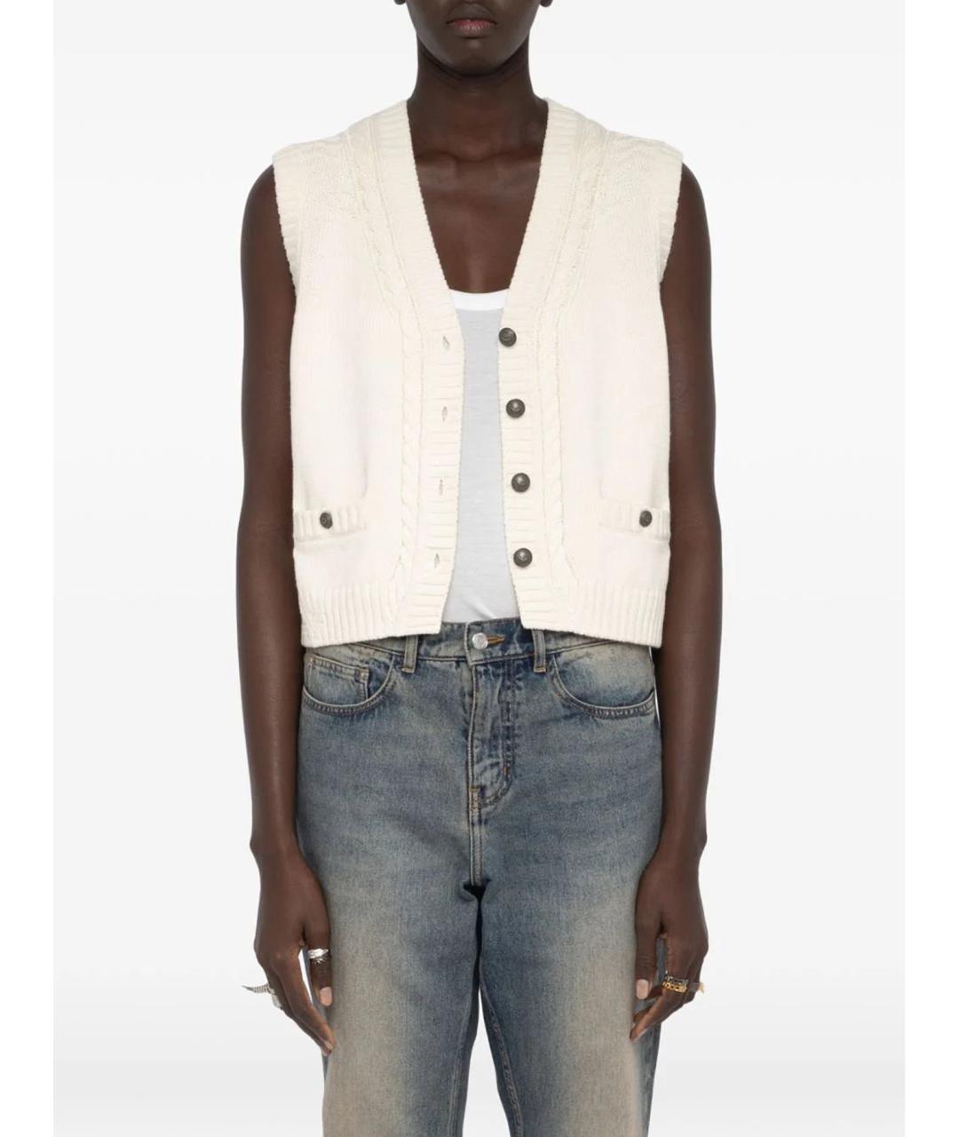 ZADIG & VOLTAIRE Бежевая хлопковая жилетка, фото 4