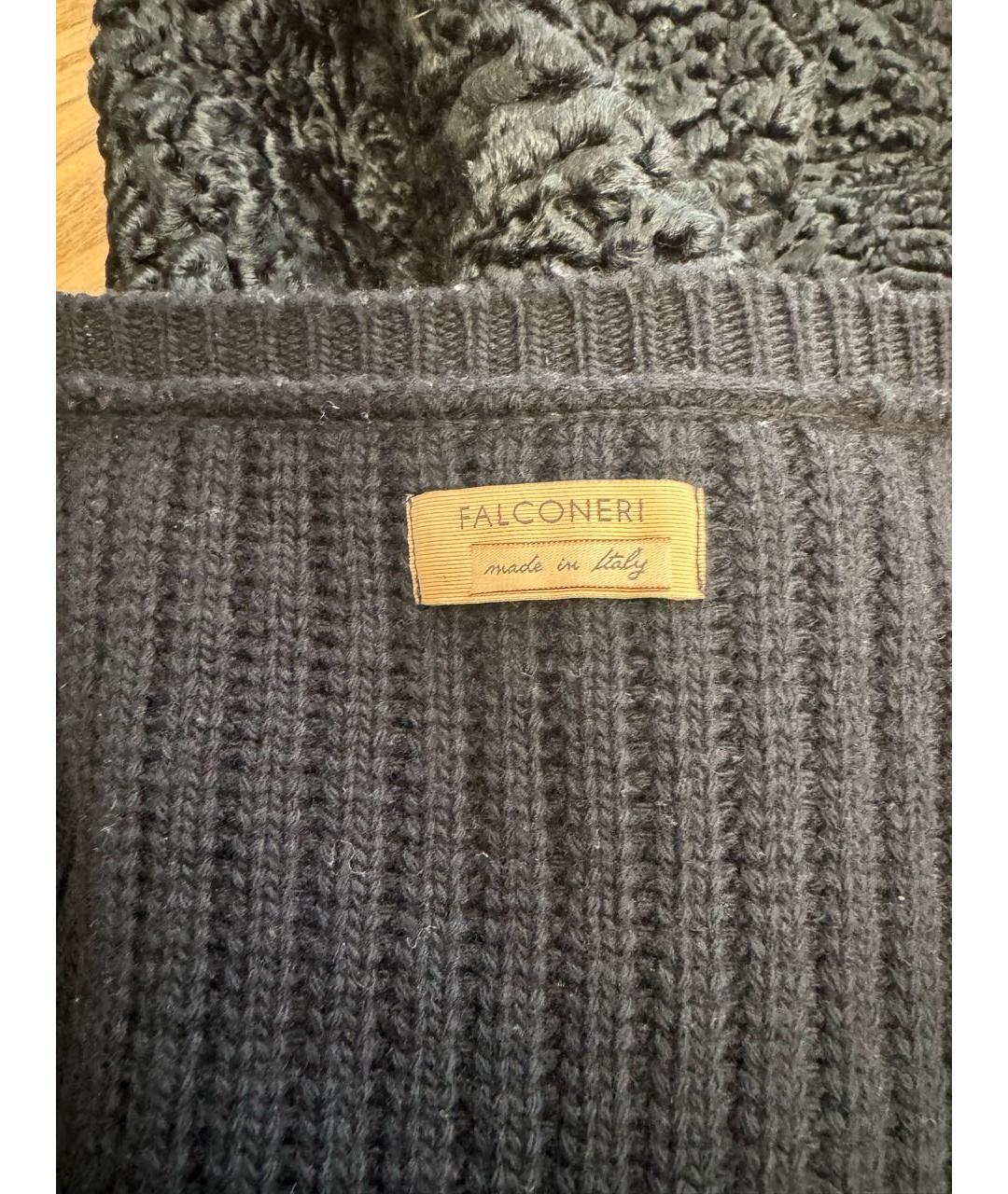 FALCONERI Черный шерстяной жилет, фото 3