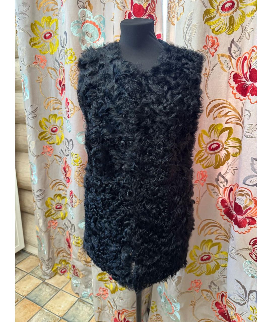 FALCONERI Черный шерстяной жилет, фото 6