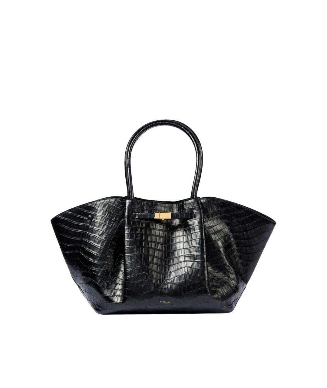 DEMELLIER Черная кожаная сумка тоут, фото 1