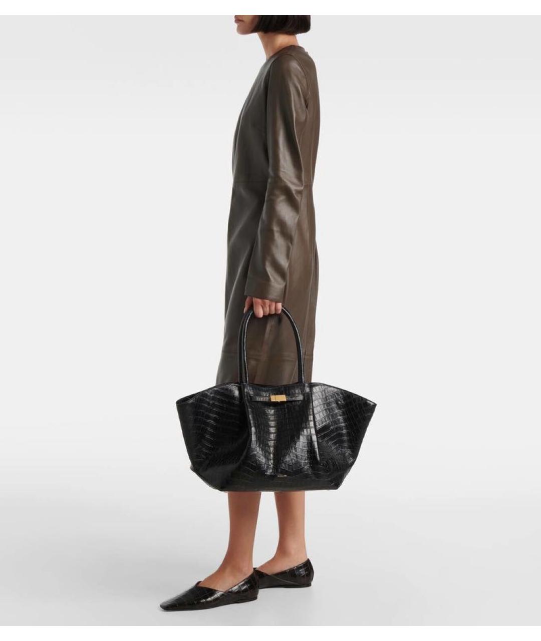 DEMELLIER Черная кожаная сумка тоут, фото 6