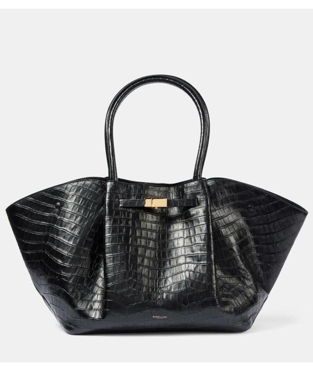 DEMELLIER Черная кожаная сумка тоут, фото 8