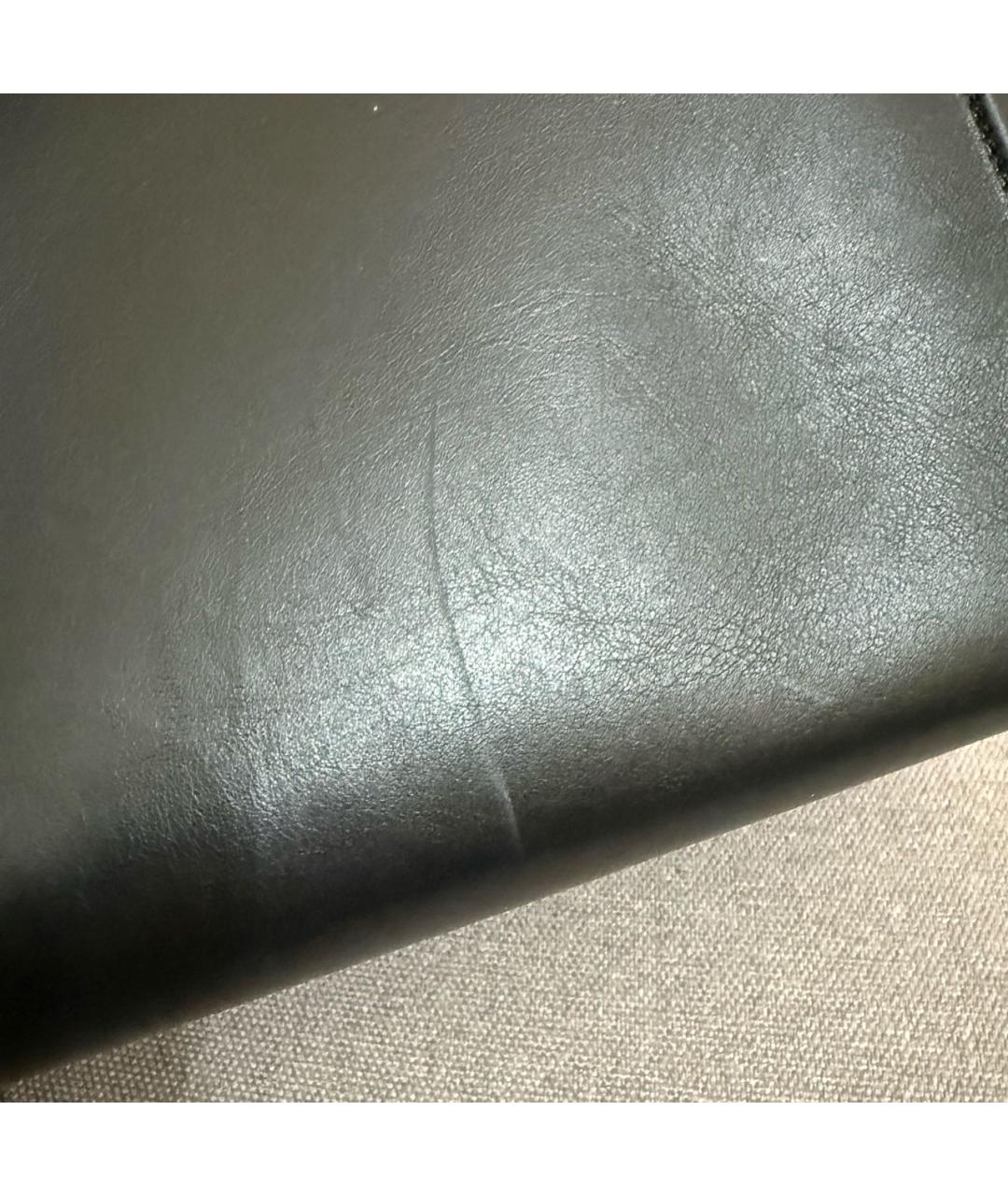 PHOEBE PHILO Черная кожаная сумка тоут, фото 6