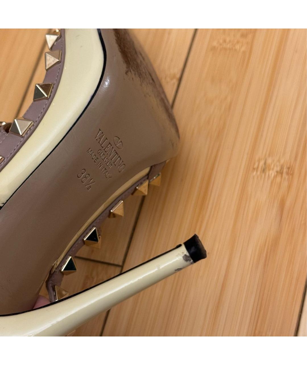VALENTINO Белые кожаные босоножки, фото 6