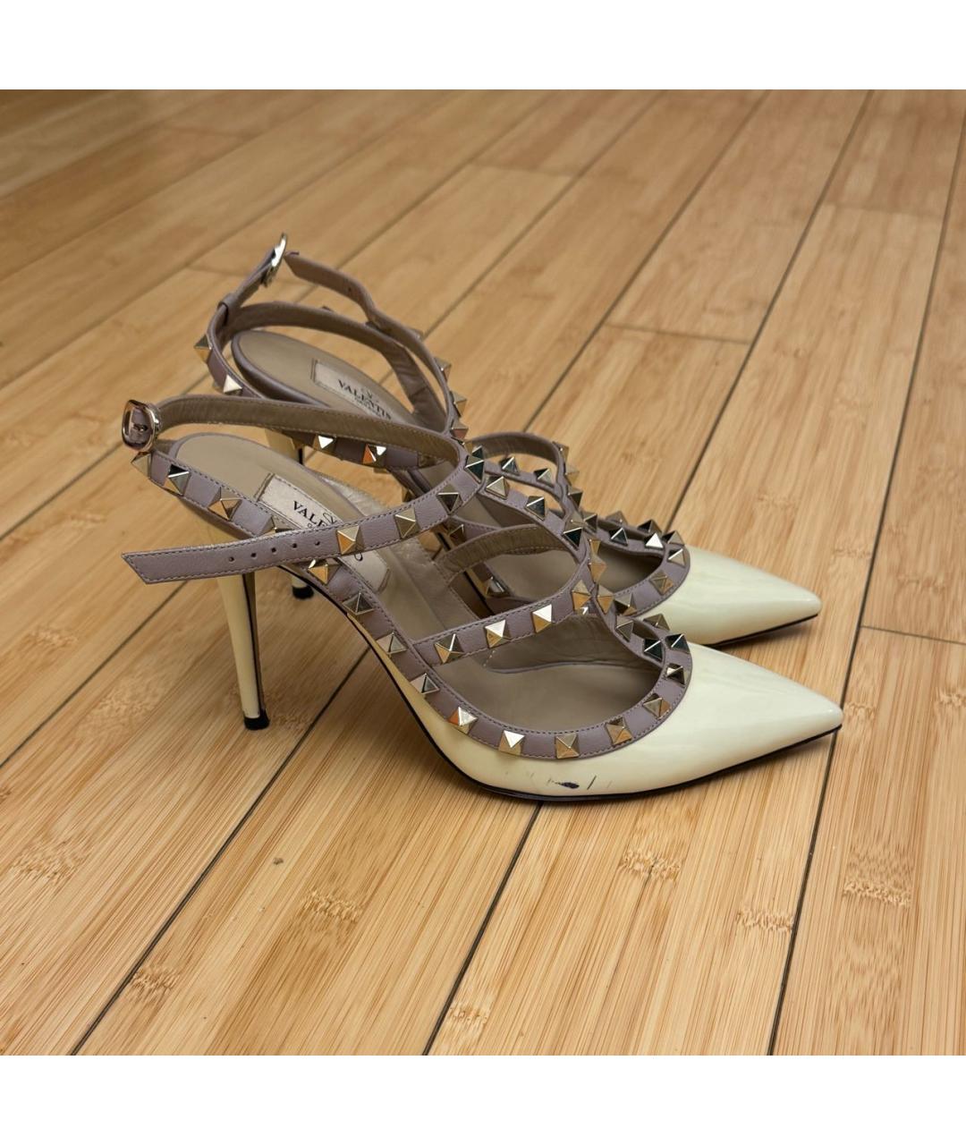 VALENTINO Белые кожаные босоножки, фото 7