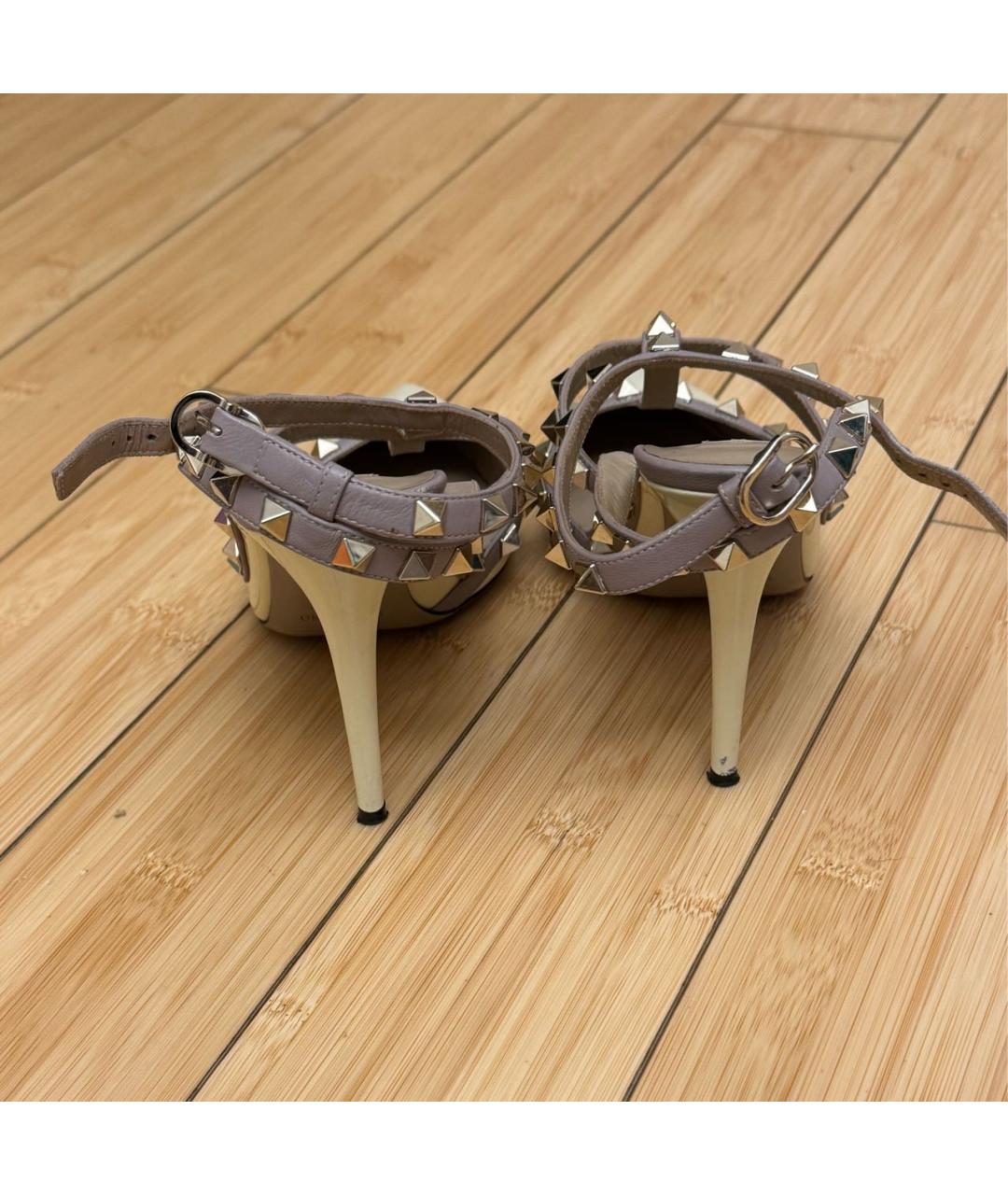 VALENTINO Белые кожаные босоножки, фото 3