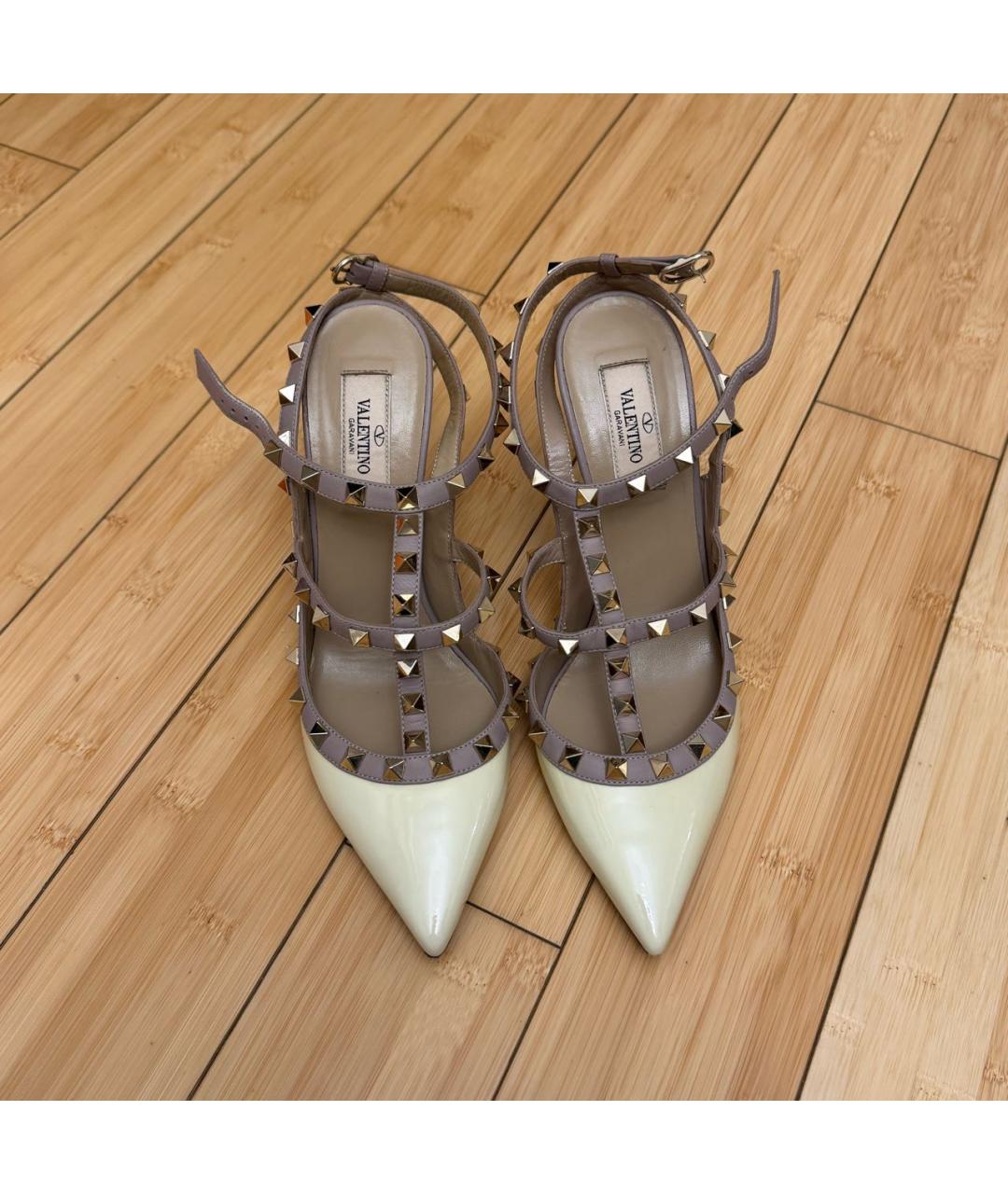 VALENTINO Белые кожаные босоножки, фото 2