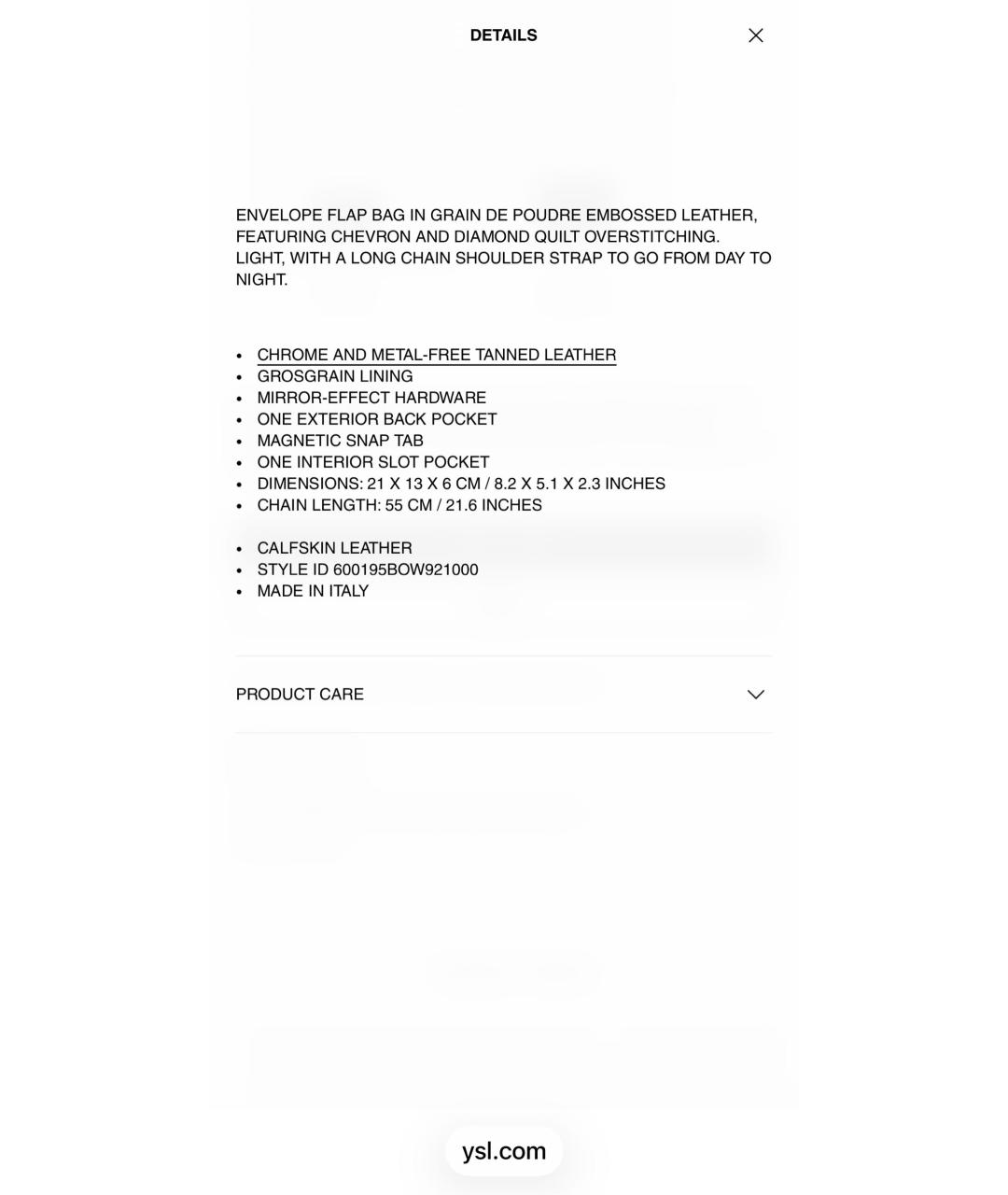 SAINT LAURENT Черная кожаная сумка через плечо, фото 3