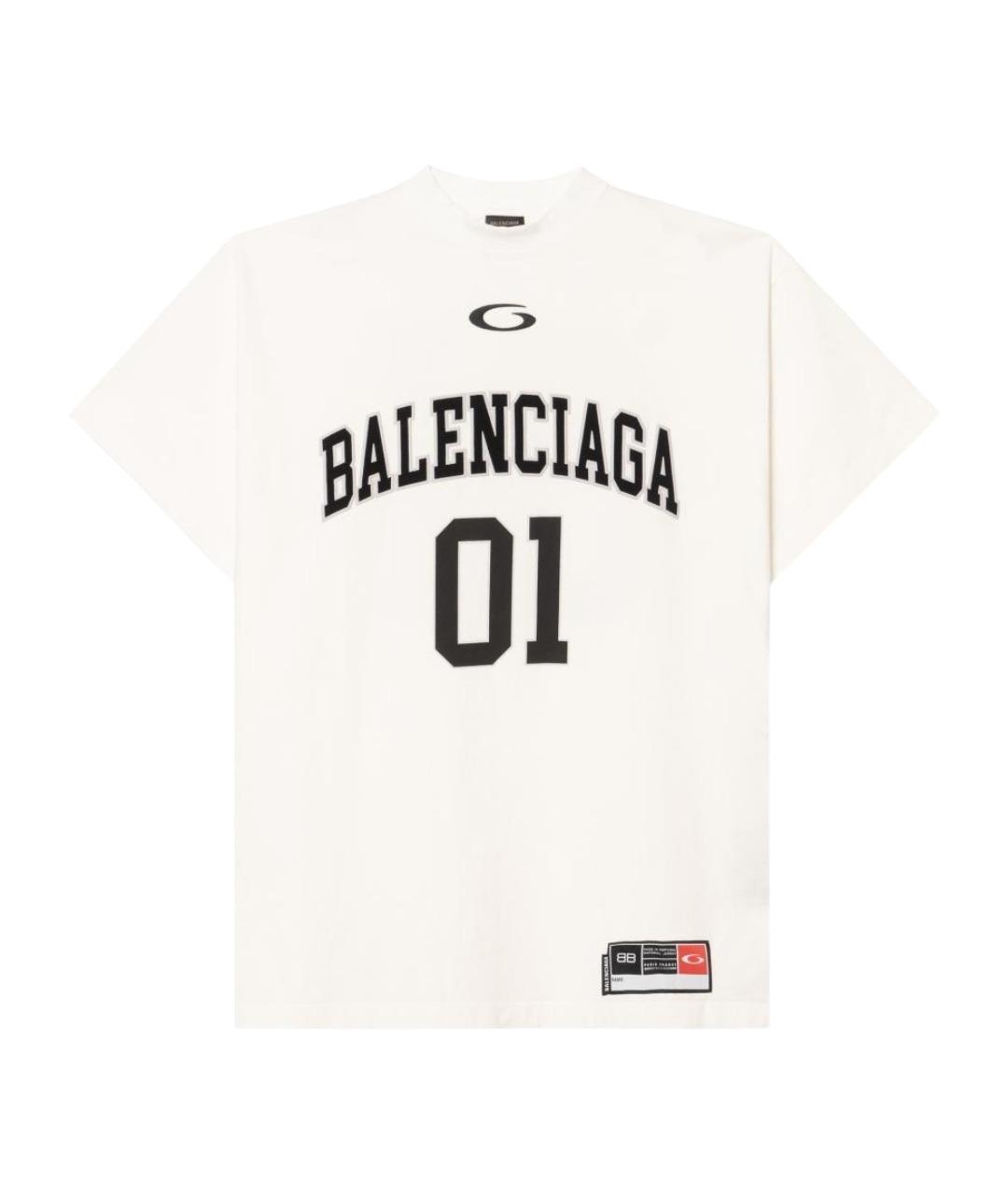 BALENCIAGA Белая футболка, фото 1