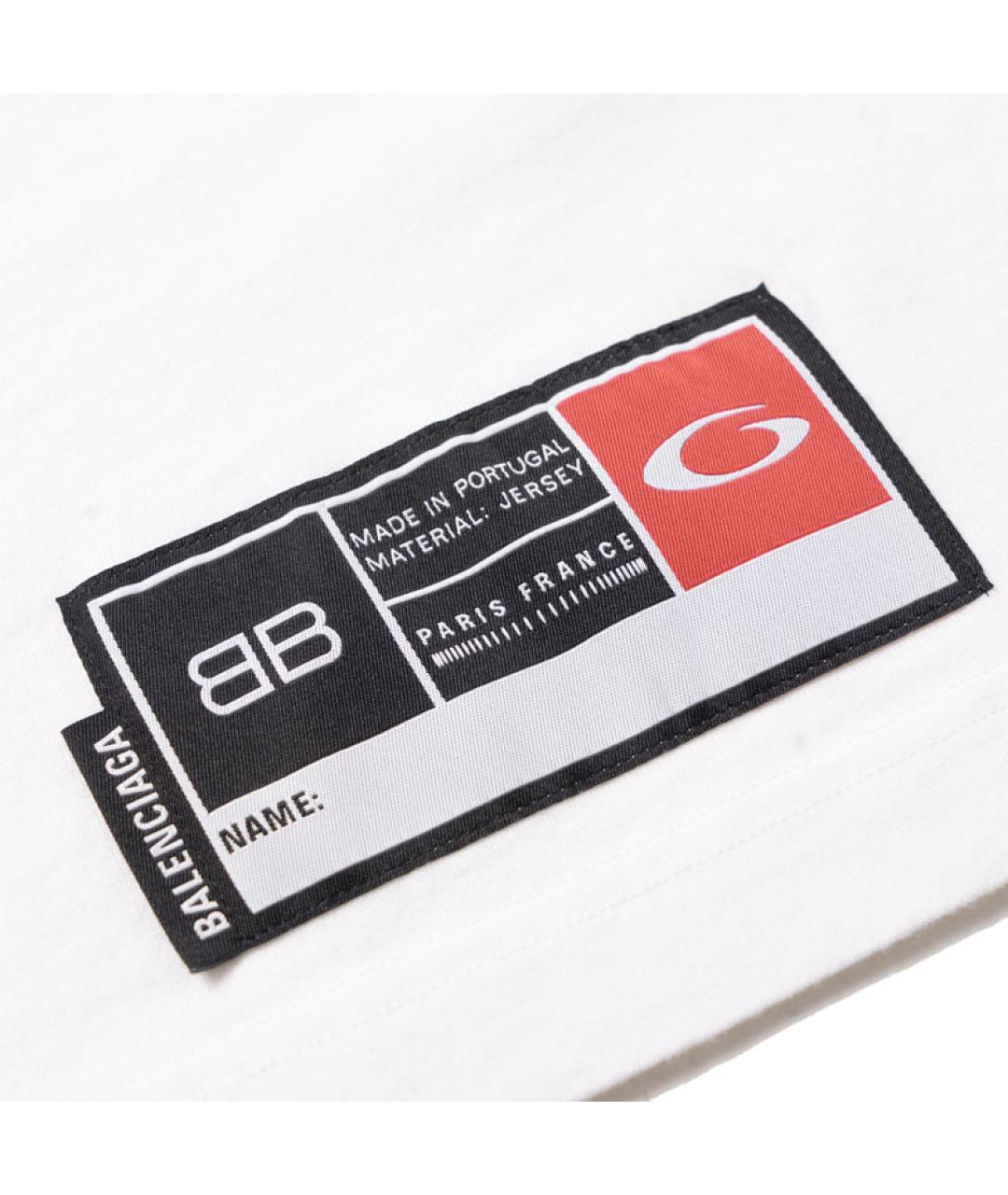 BALENCIAGA Белая футболка, фото 4