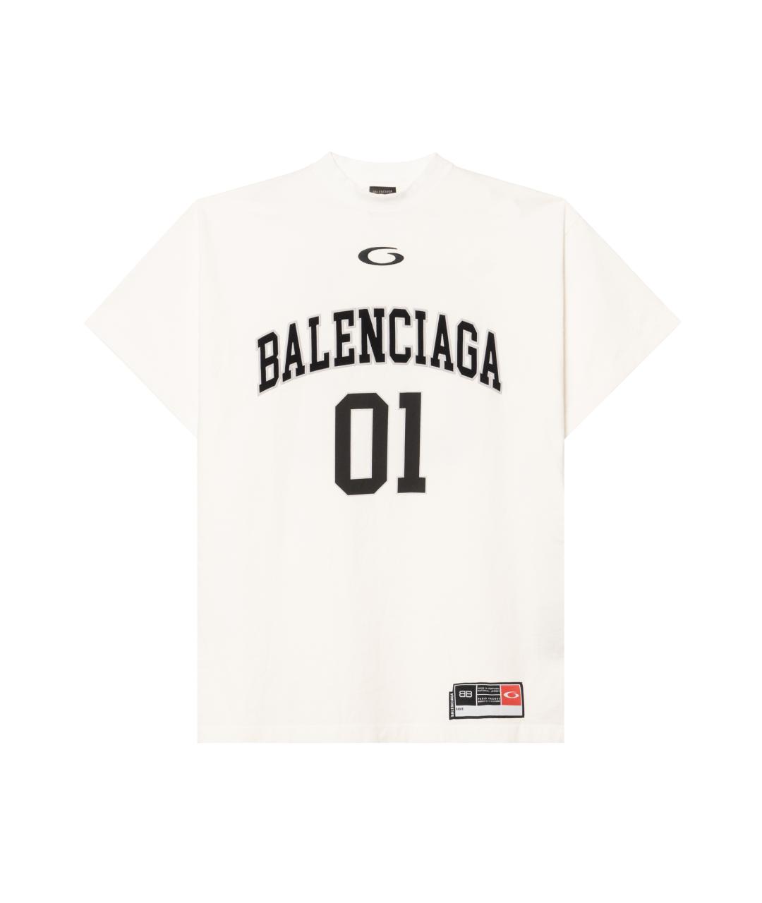 BALENCIAGA Белая футболка, фото 6