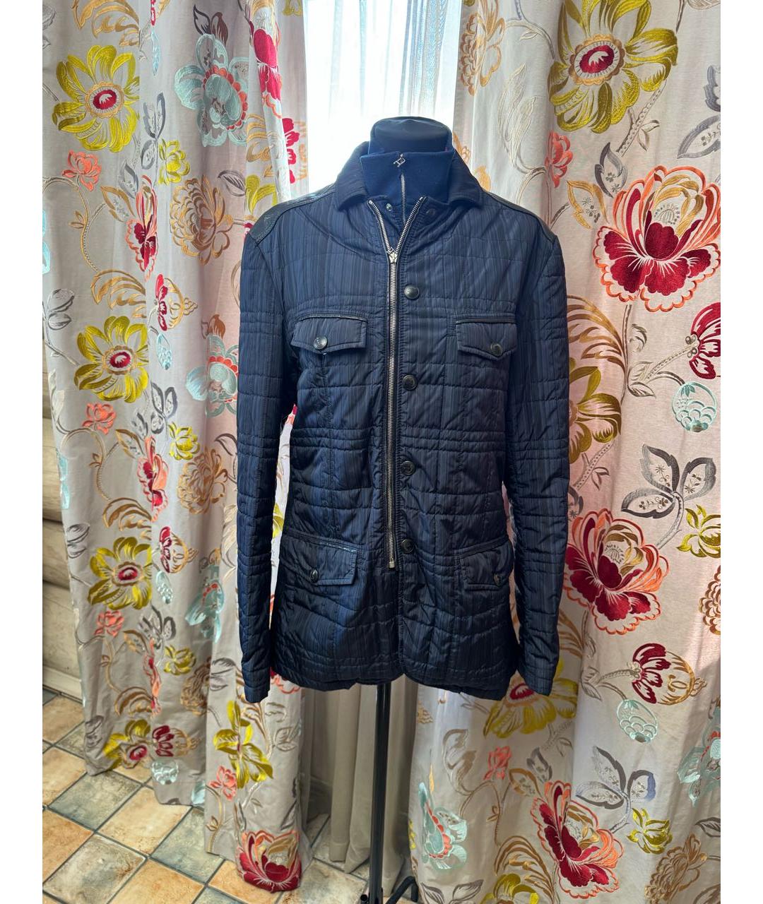 ETRO Синяя полиэстеровая куртка, фото 8