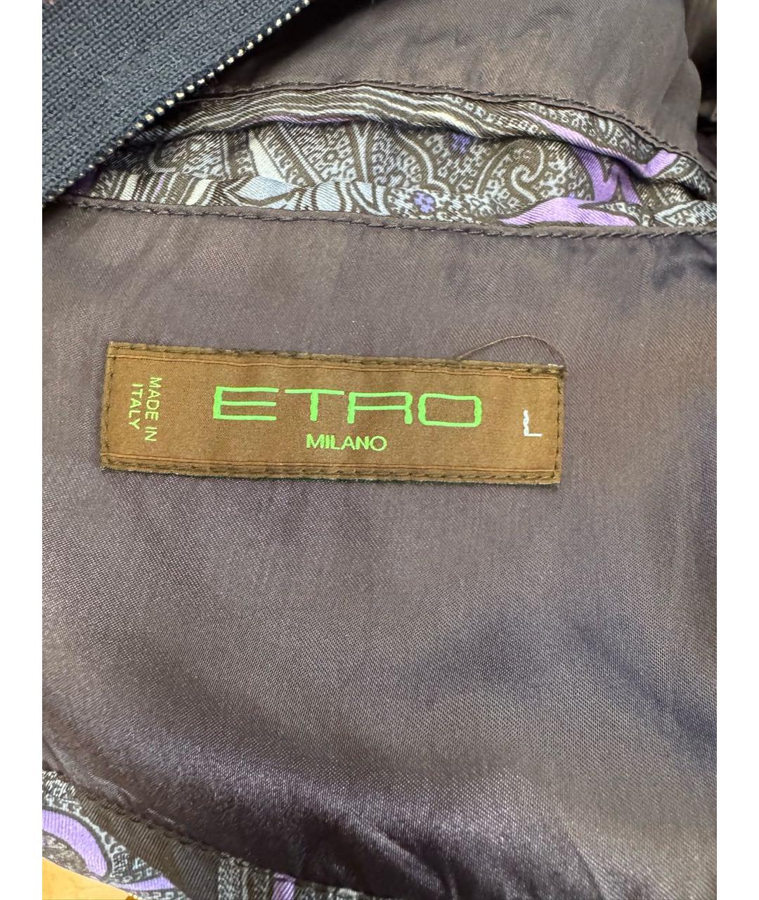 ETRO Синяя полиэстеровая куртка, фото 7