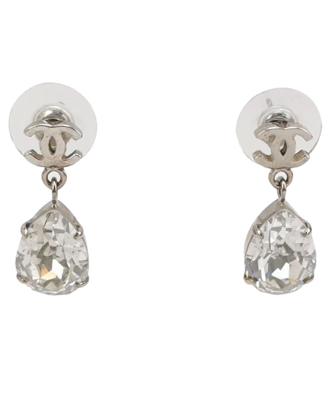 CHANEL Серебряные металлические серьги, фото 1