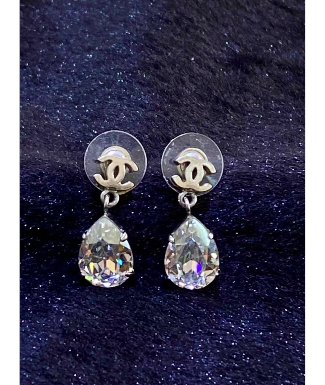 CHANEL Серебряные металлические серьги, фото 3